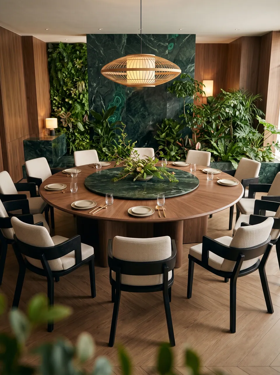 Garden Walnut Banquet Round