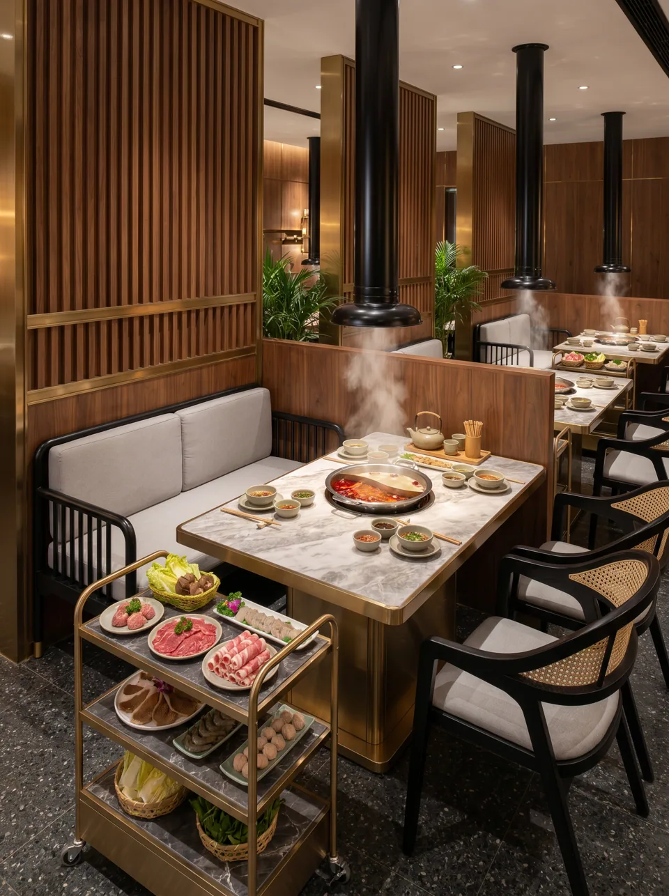 Induction Hot Pot Tables