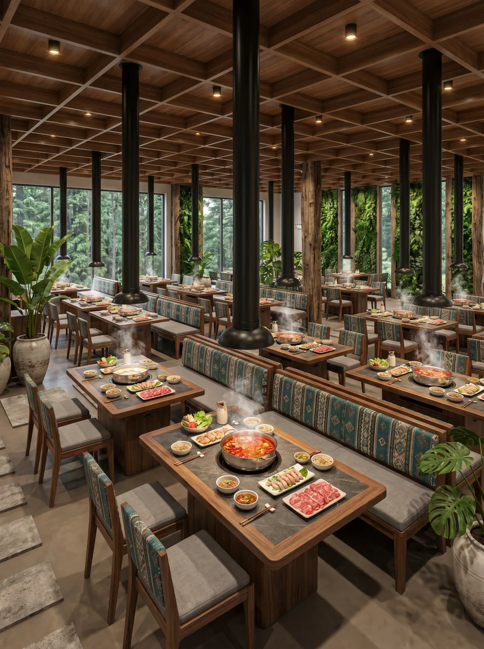 Korean BBQ Grill Tables