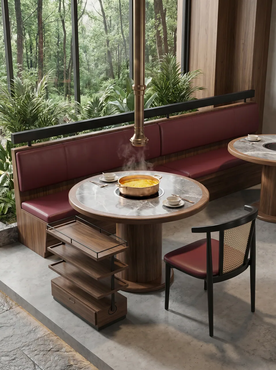Moonrise Round Hot Pot Table