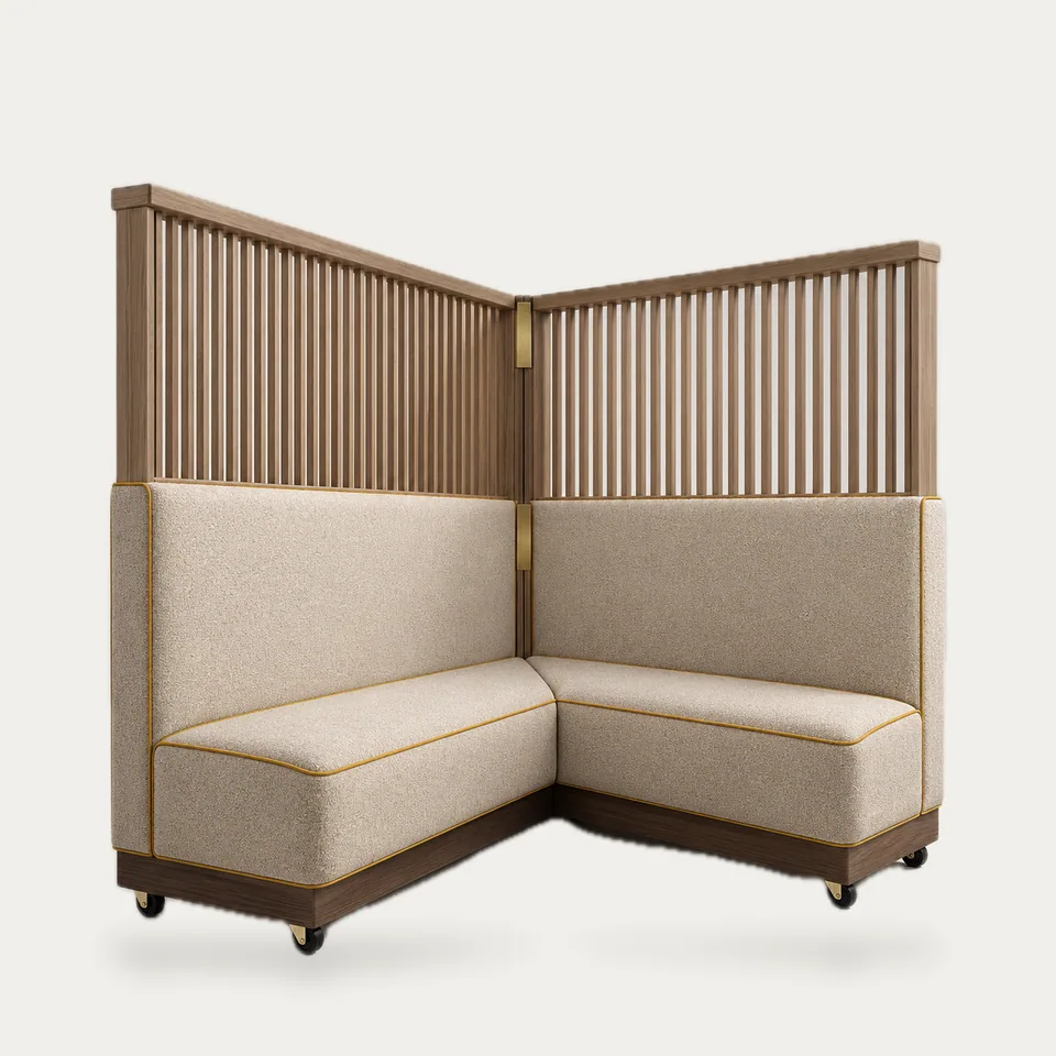 Slatted-Screen Corner Booth